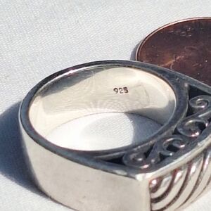 Brighton, Retired - Sterling Silver Raised Fluted Scroll Dome Ring